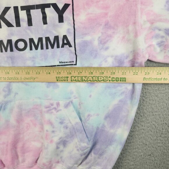 Kitty Momma Pullover Hoodie Women’s Medium Meow Cat Skater Sweatshirt Pocket - Picture 8 of 13